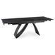 Стіл розкладний MEBEL ELITE DEVON 160(220)х90 см Чорний мармур/чорний