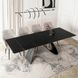 Стіл розкладний MEBEL ELITE DEVON 160(220)х90 см Чорний мармур/чорний