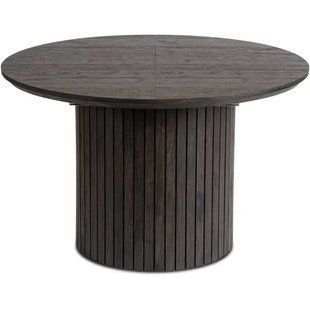 Стіл круглий розкладний MEBEL ELITE CHARLES 120(160)х120 см Чорний жива фотографія